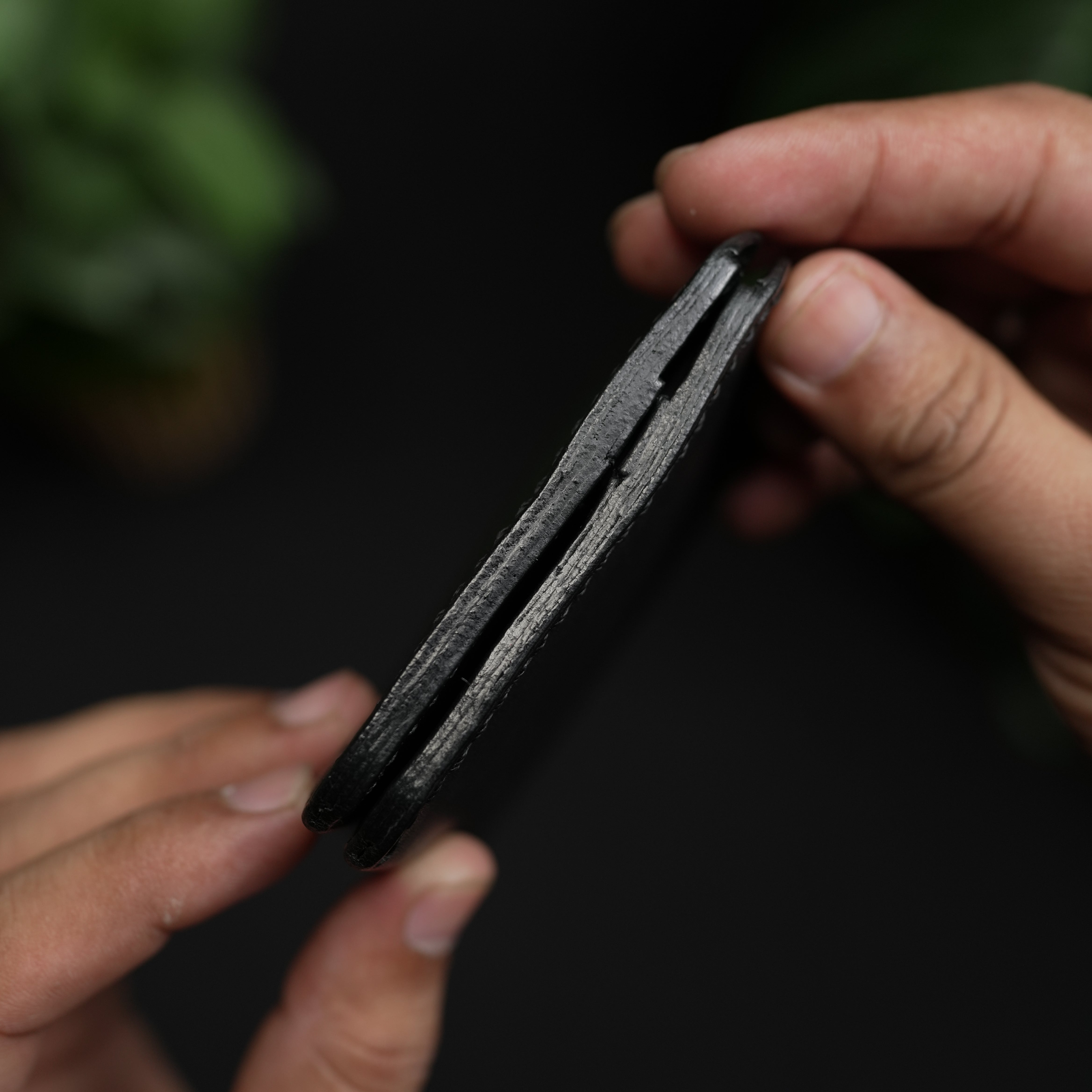 No. 81 classic full stitched bifold wallet Black