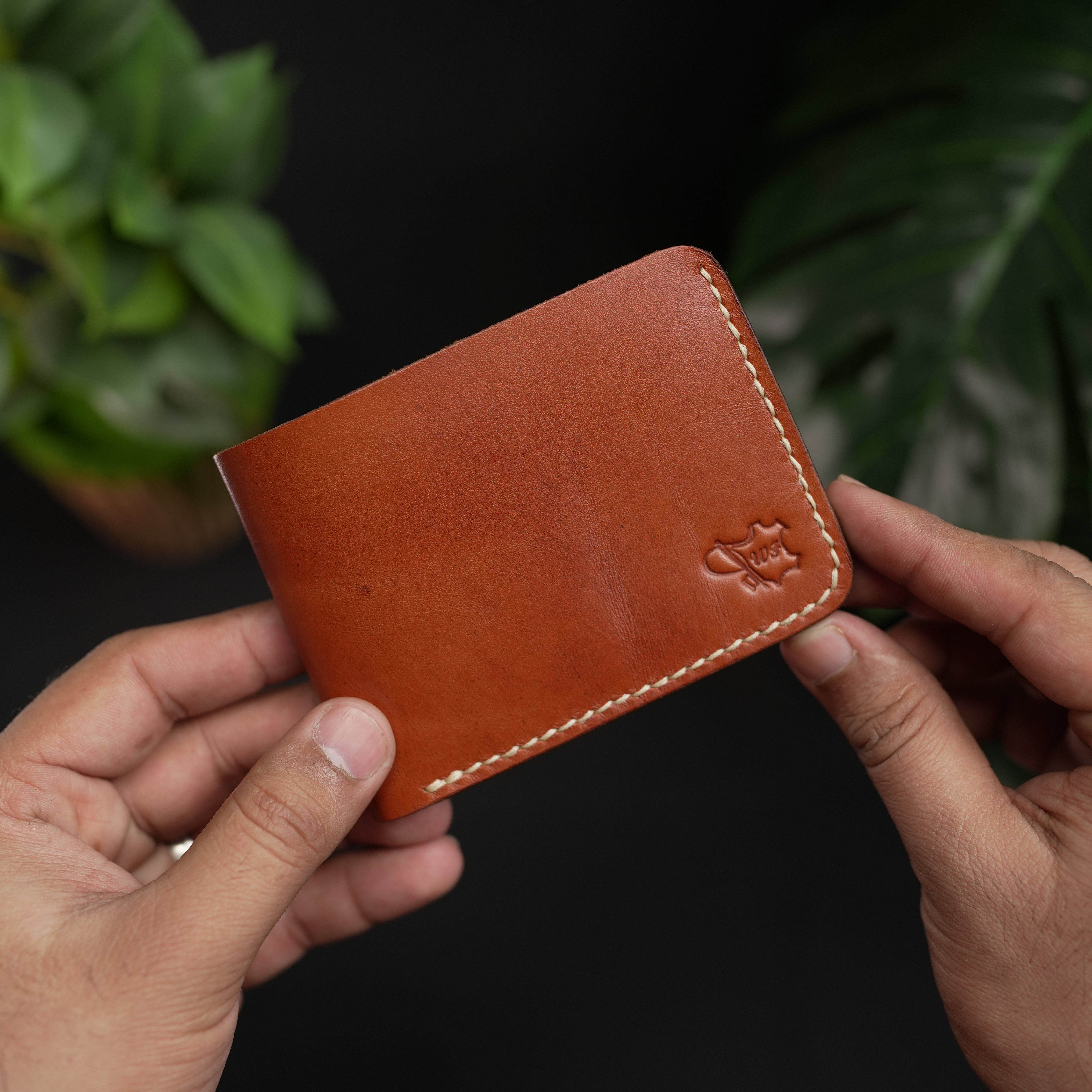 No.98 Bifold leather wallet ( british tan color )
