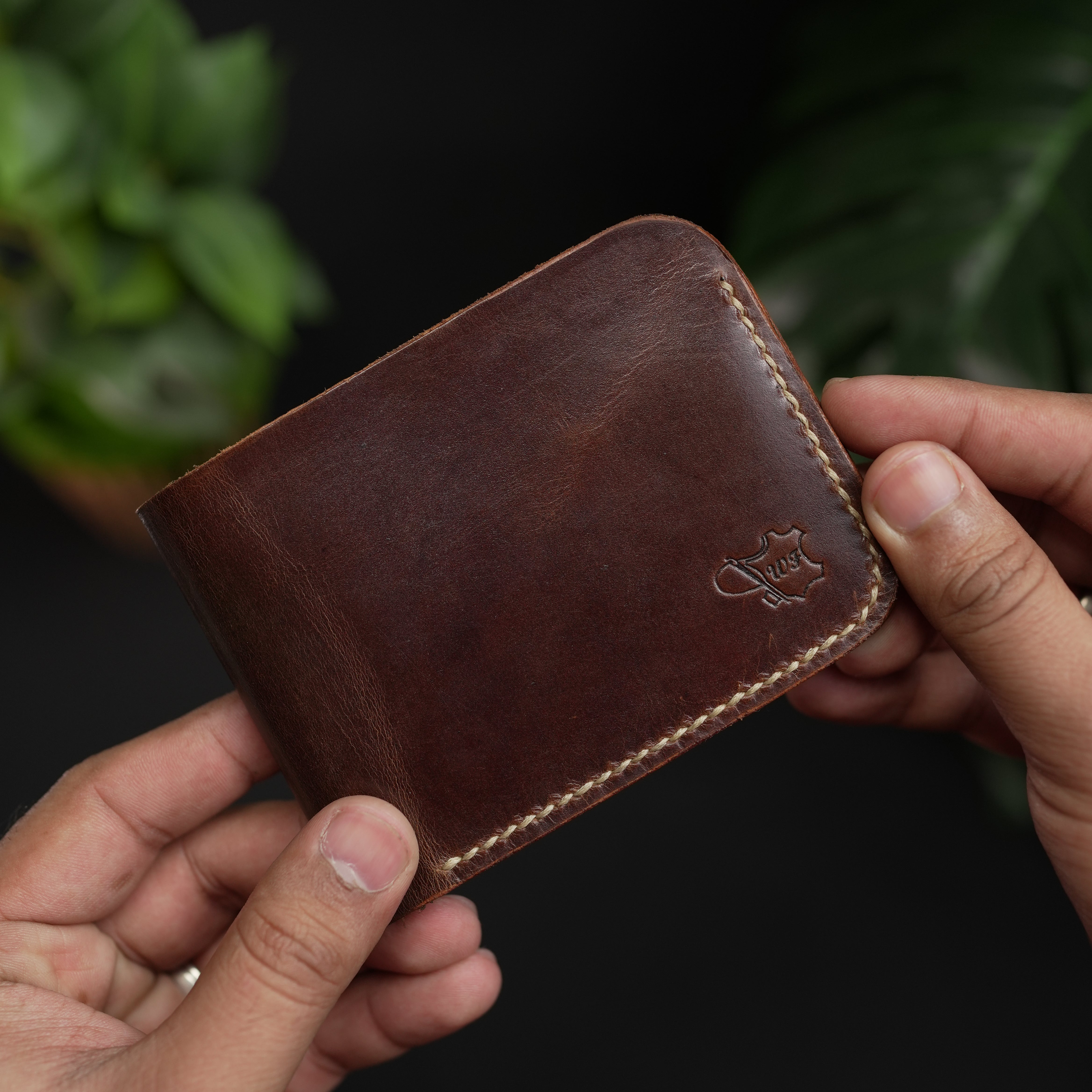 No.80 Bifold Leather Wallet Redish Brown