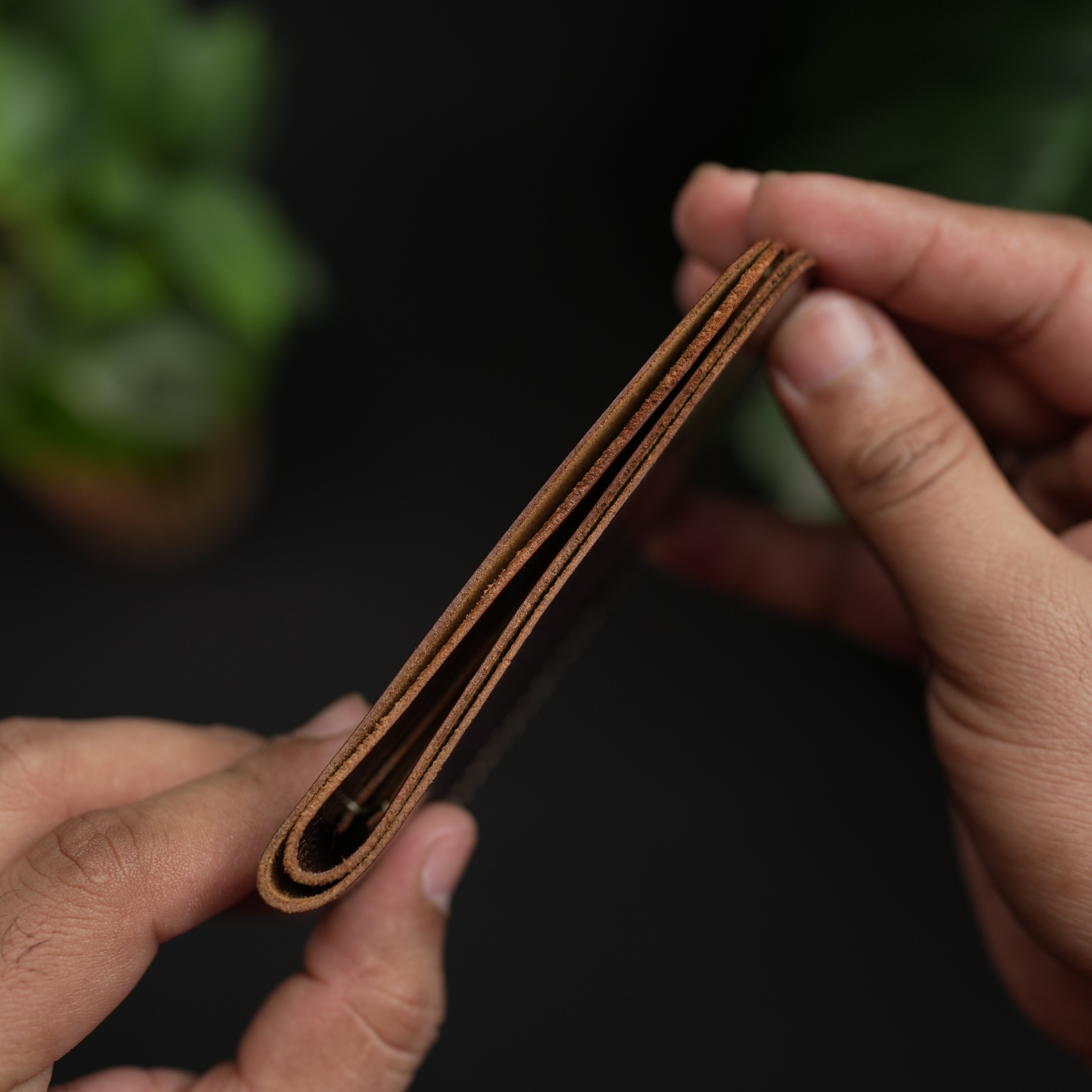 No.80 Bifold Leather Wallet Redish Brown