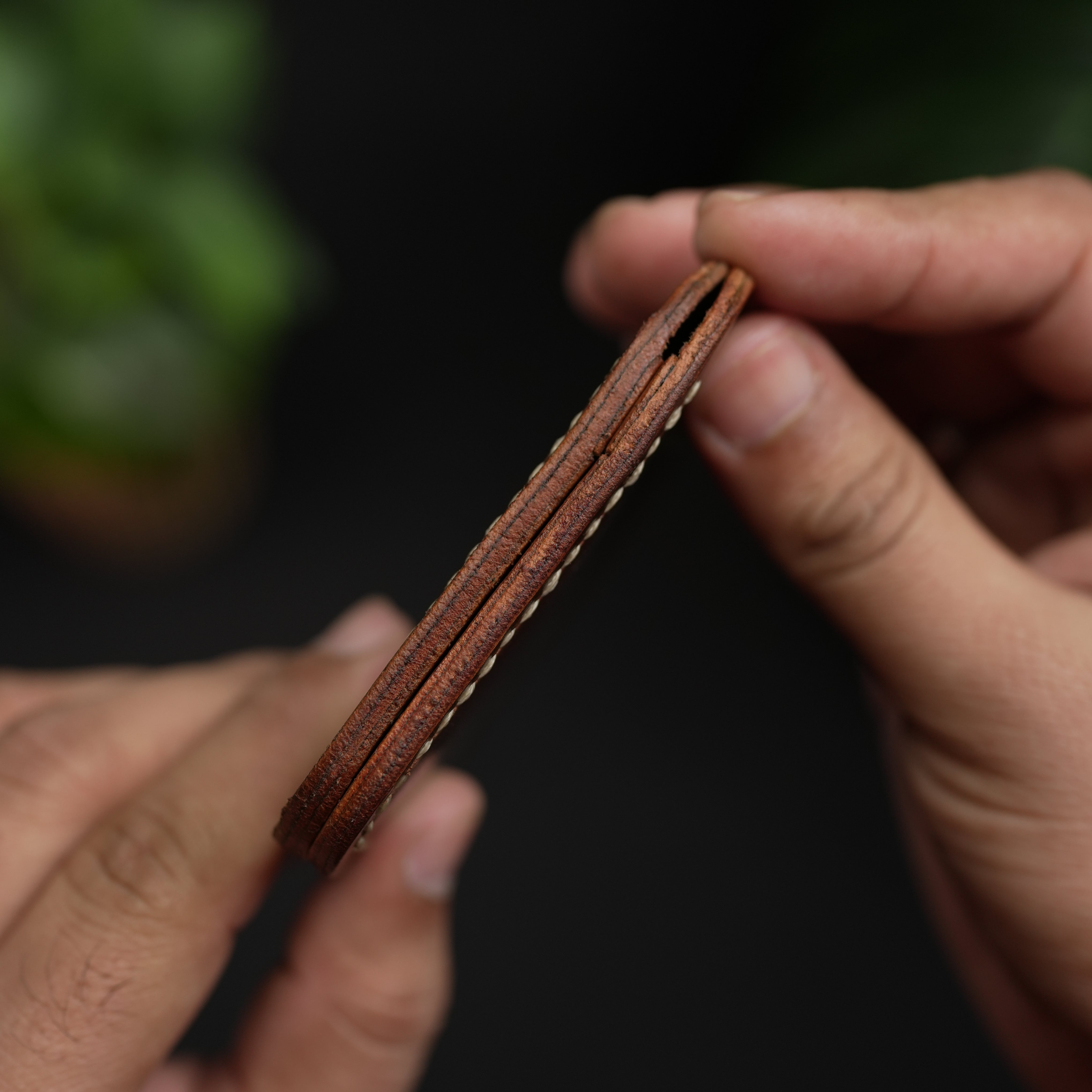 No.80 Bifold Leather Wallet Redish Brown