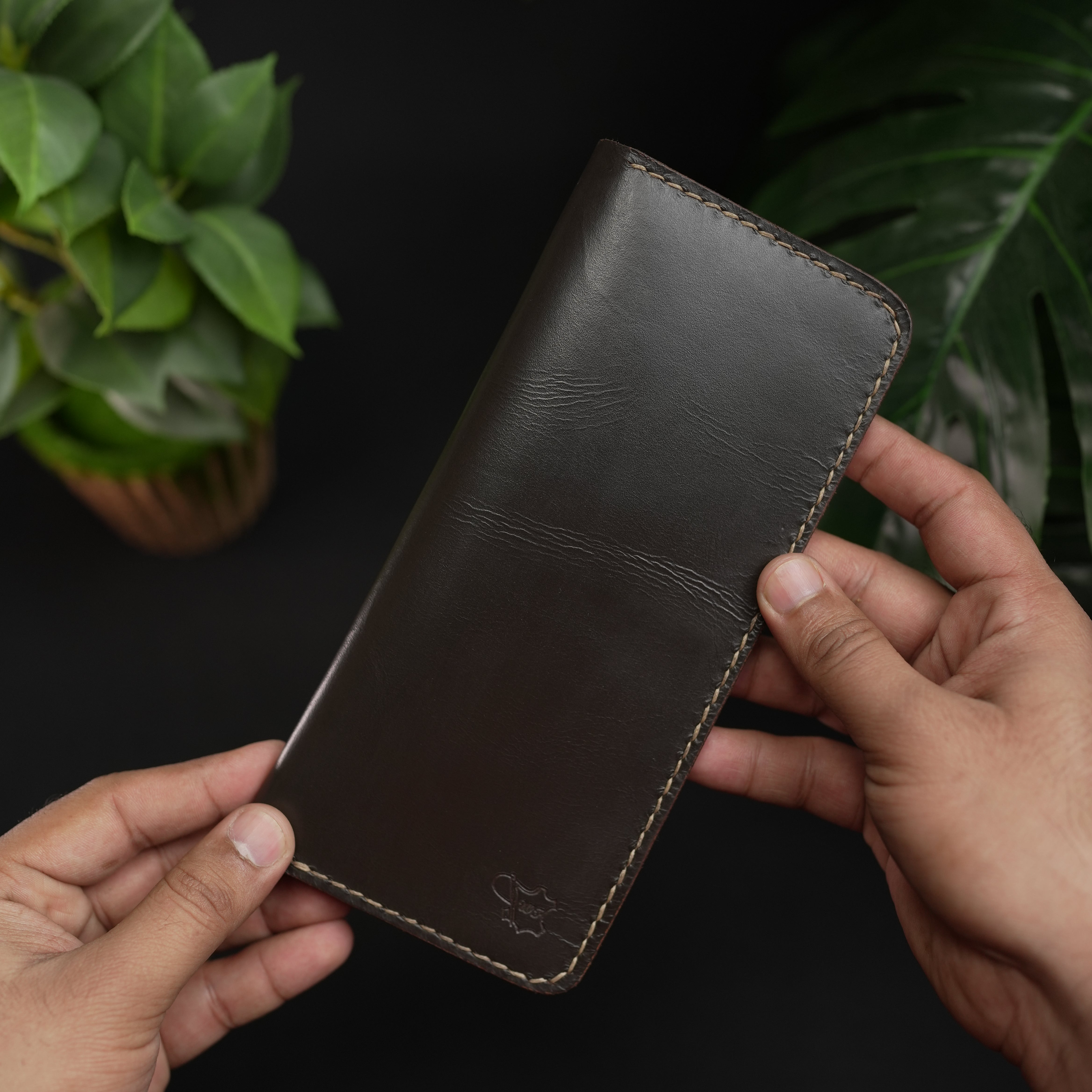 No. 72 Long Leather wallet Borwn Color