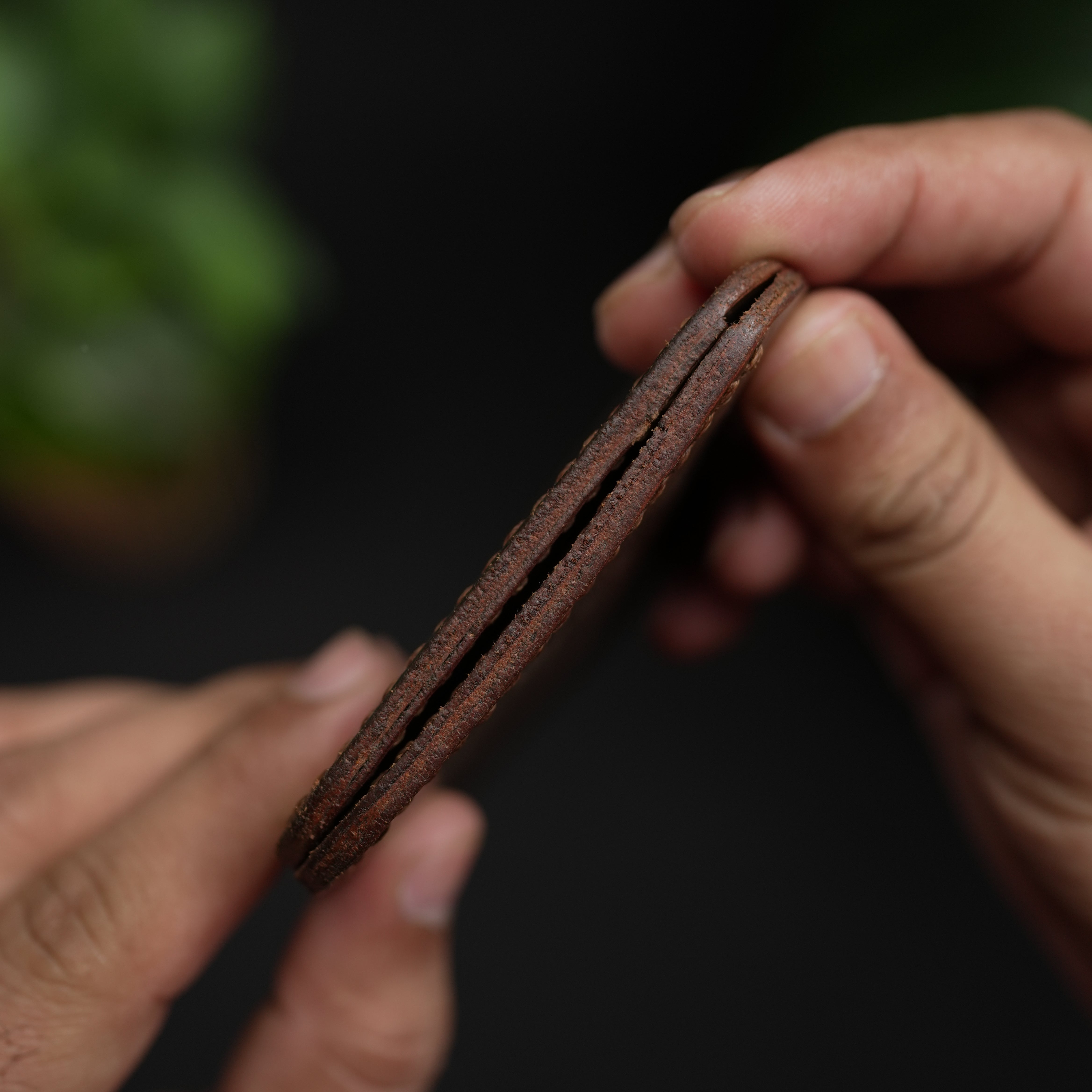 No.55 Bilfold Leather wallet Natural Brown Color