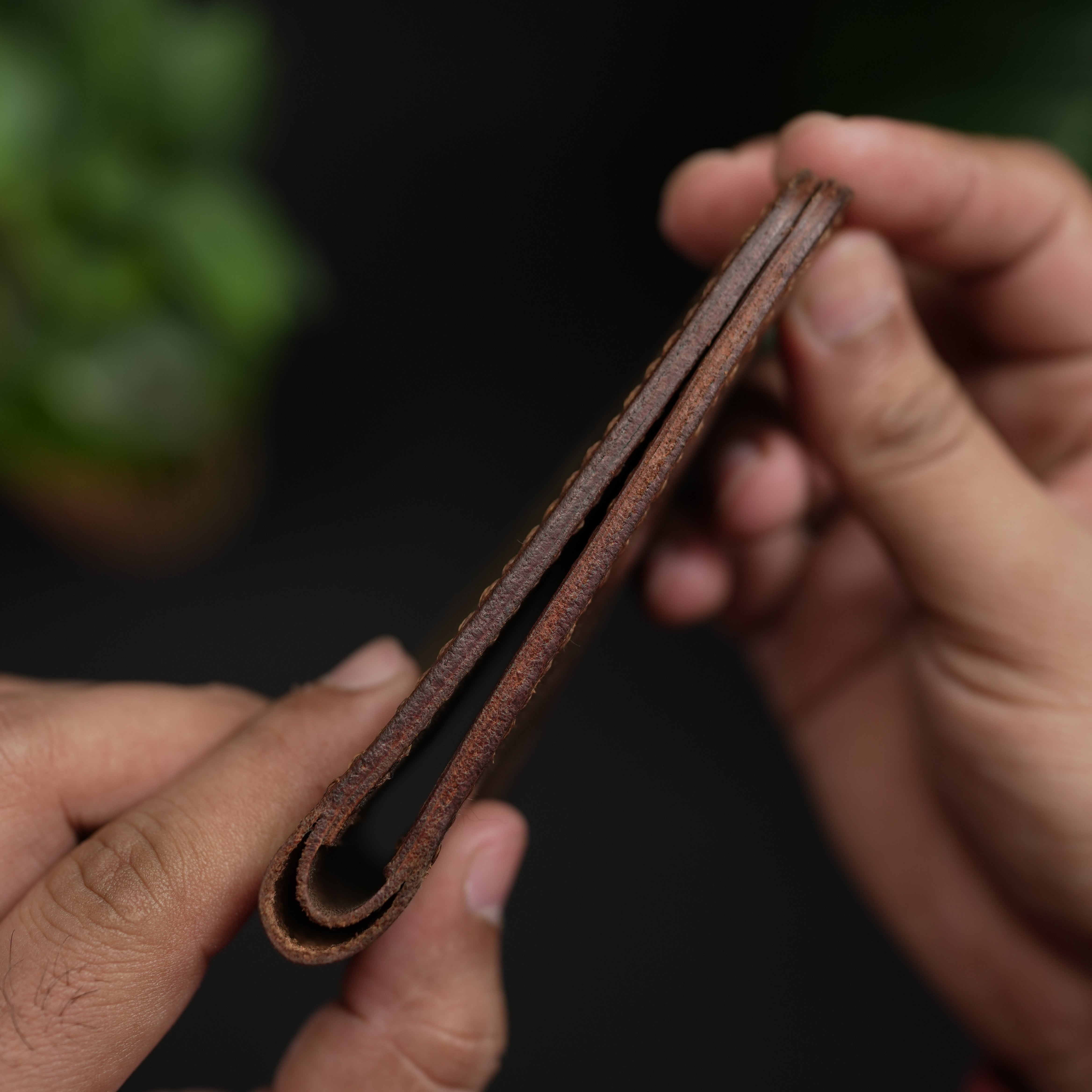 No.55 Bilfold Leather wallet Natural Brown Color