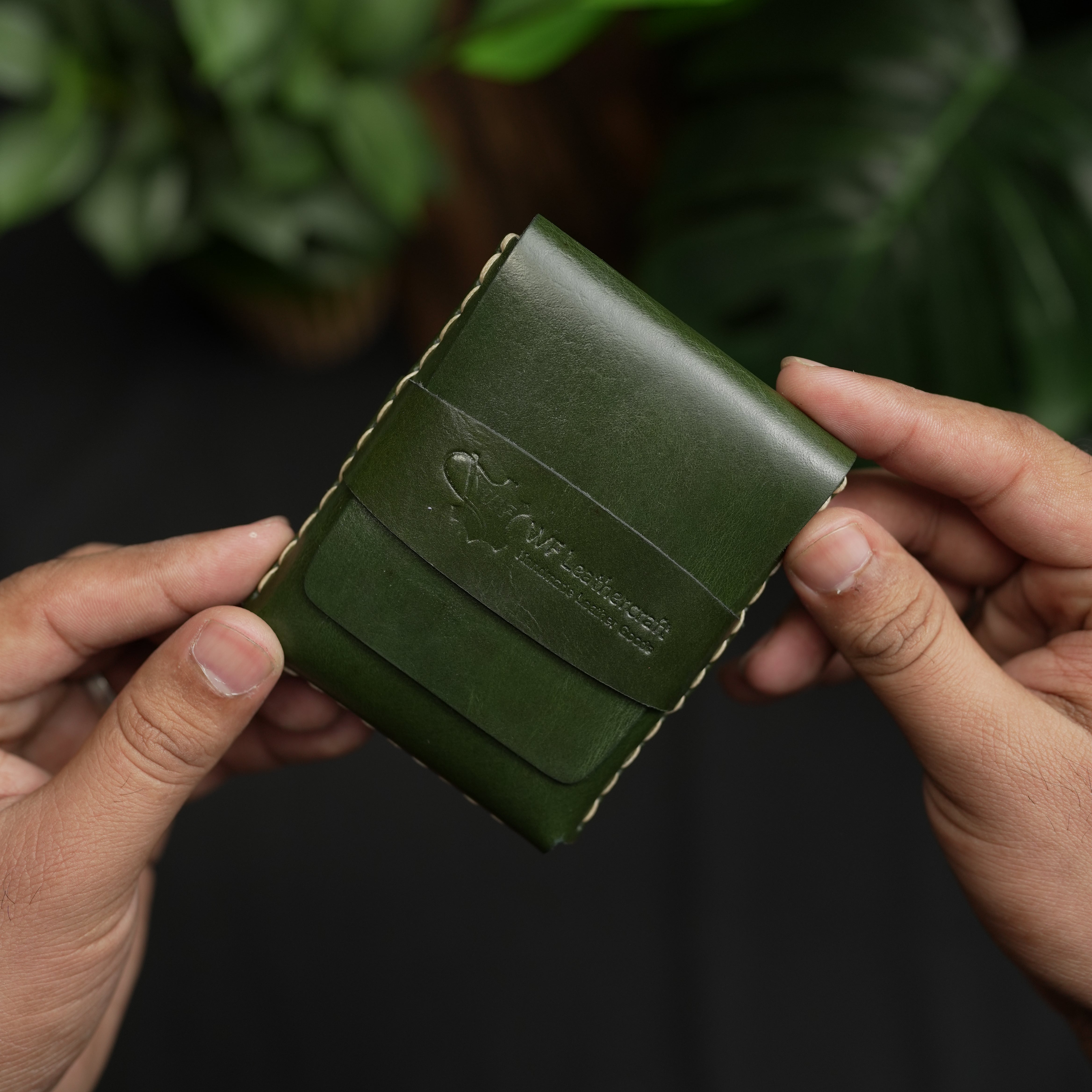 No. 101 All in one Card wallet Dark Green color