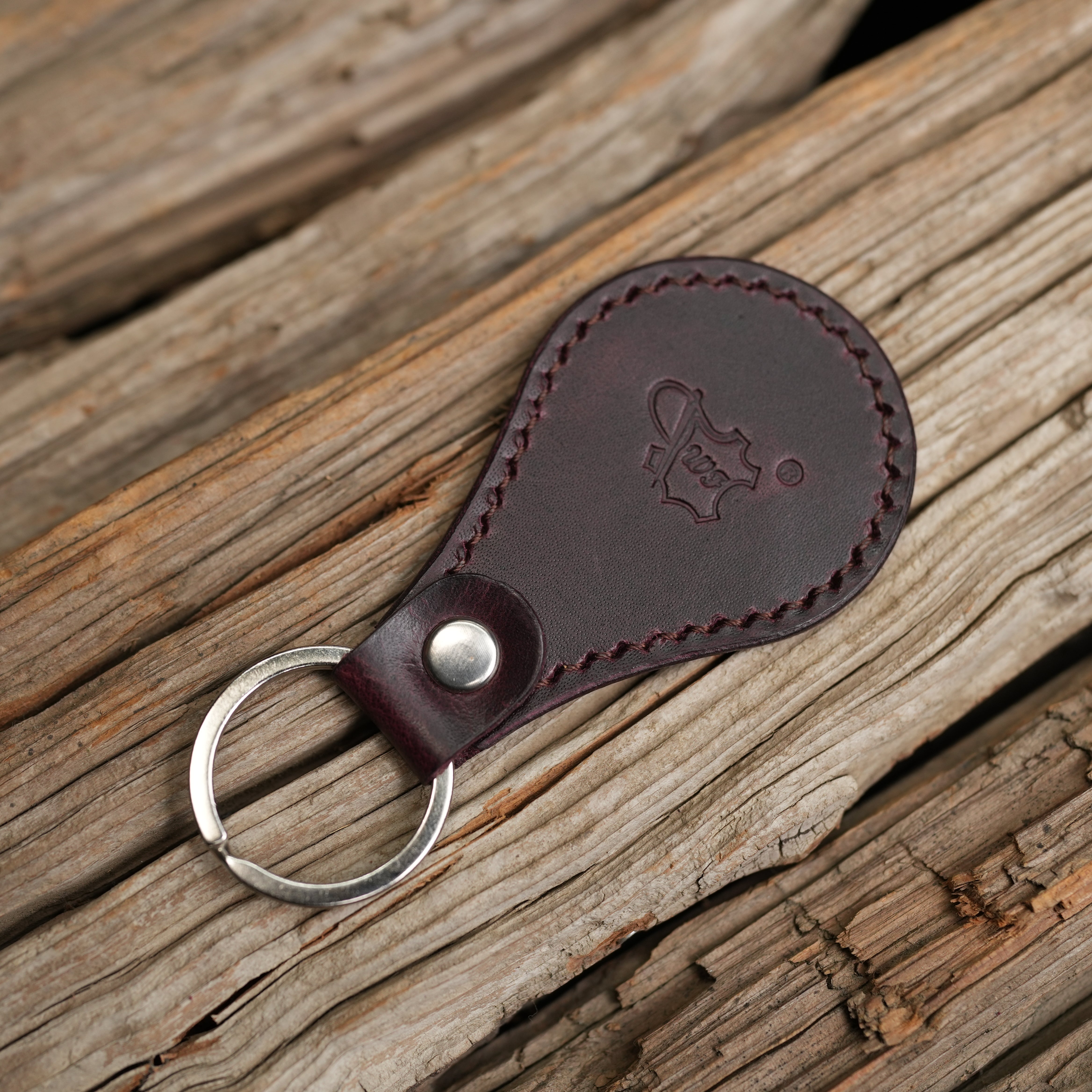 KR6 Handmade Full Grain Leather Keyring
