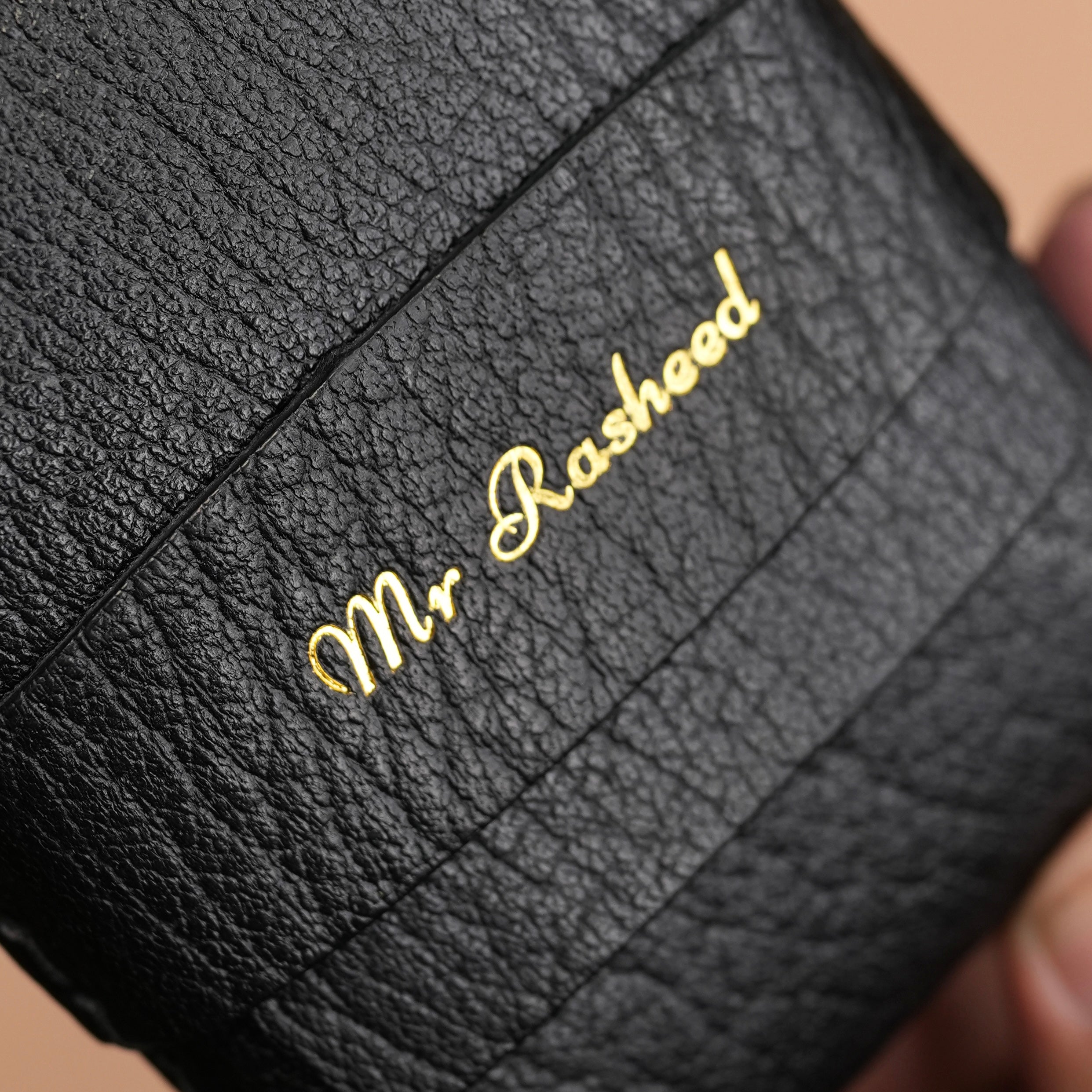 Golden name Embossing