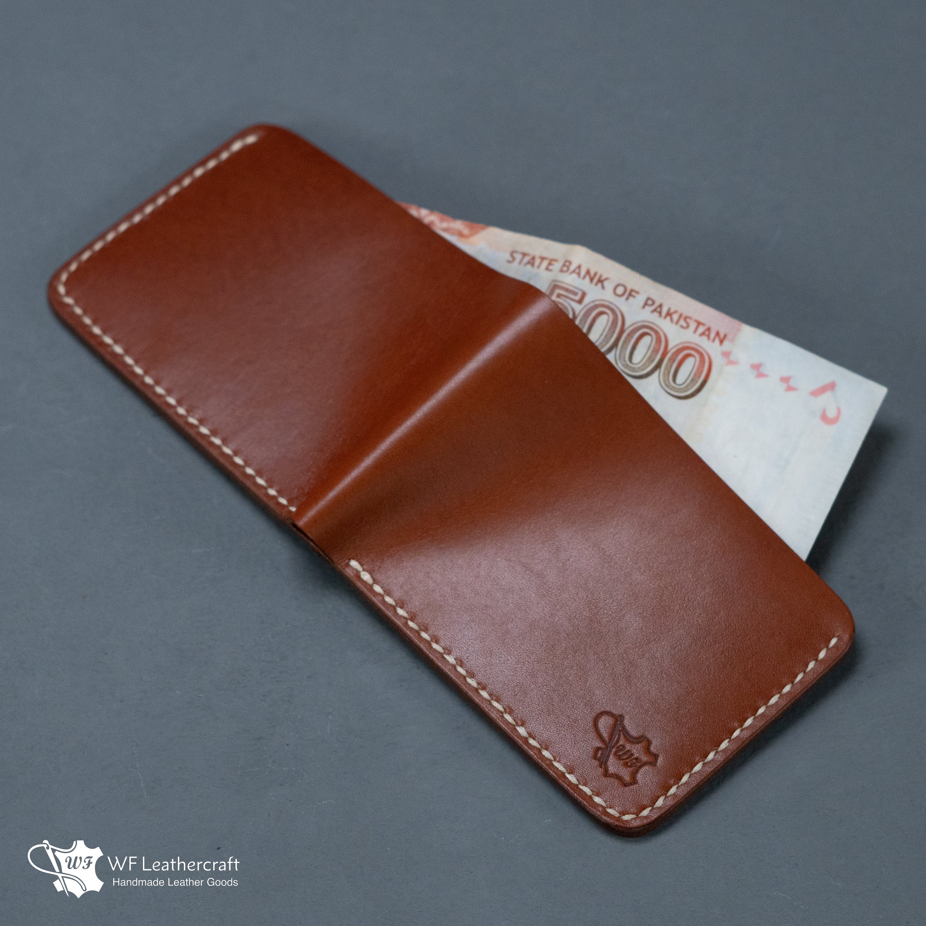 No.98 Bifold leather wallet ( british tan color )