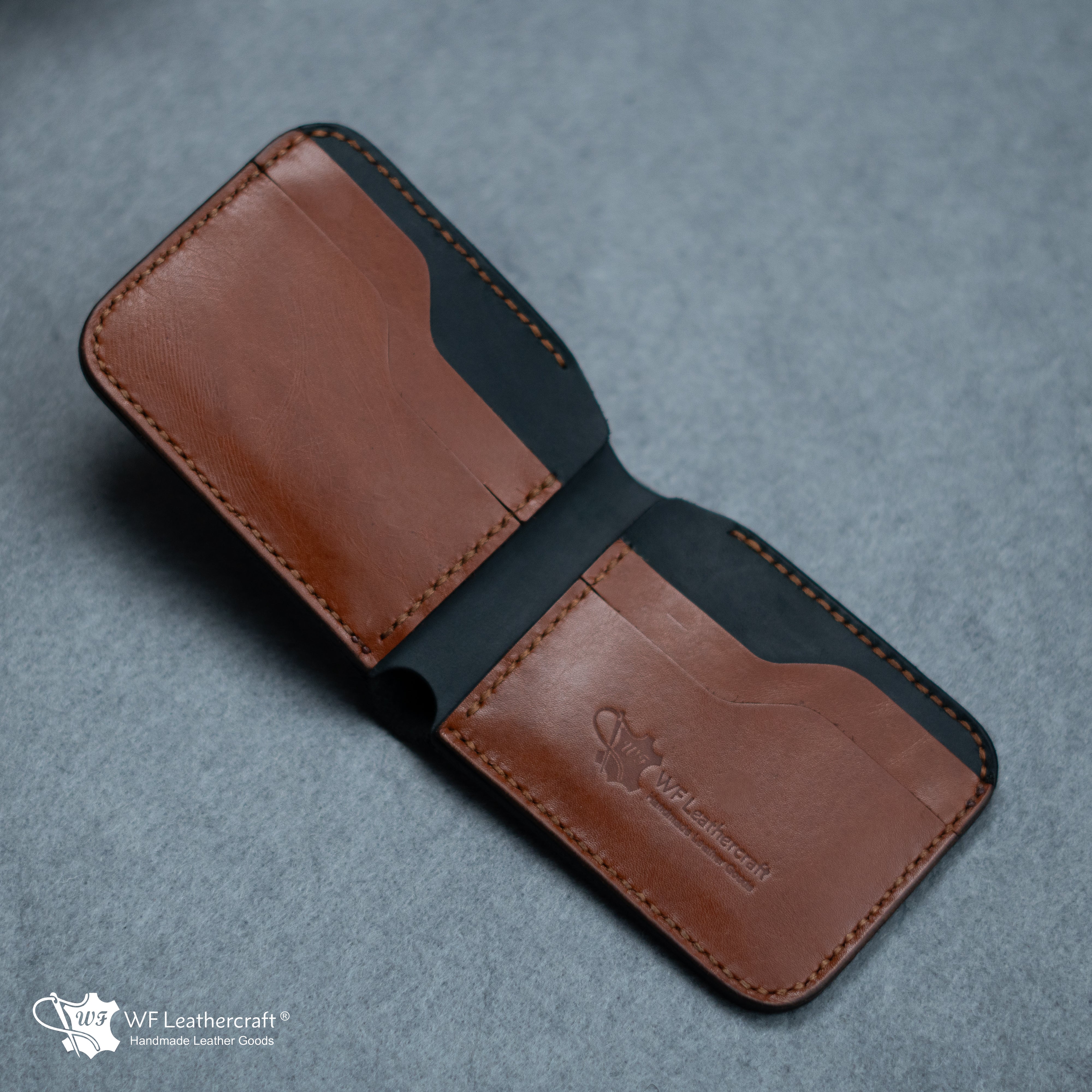 No.55-V2 Classic bifold wallet ( Black & Tan )