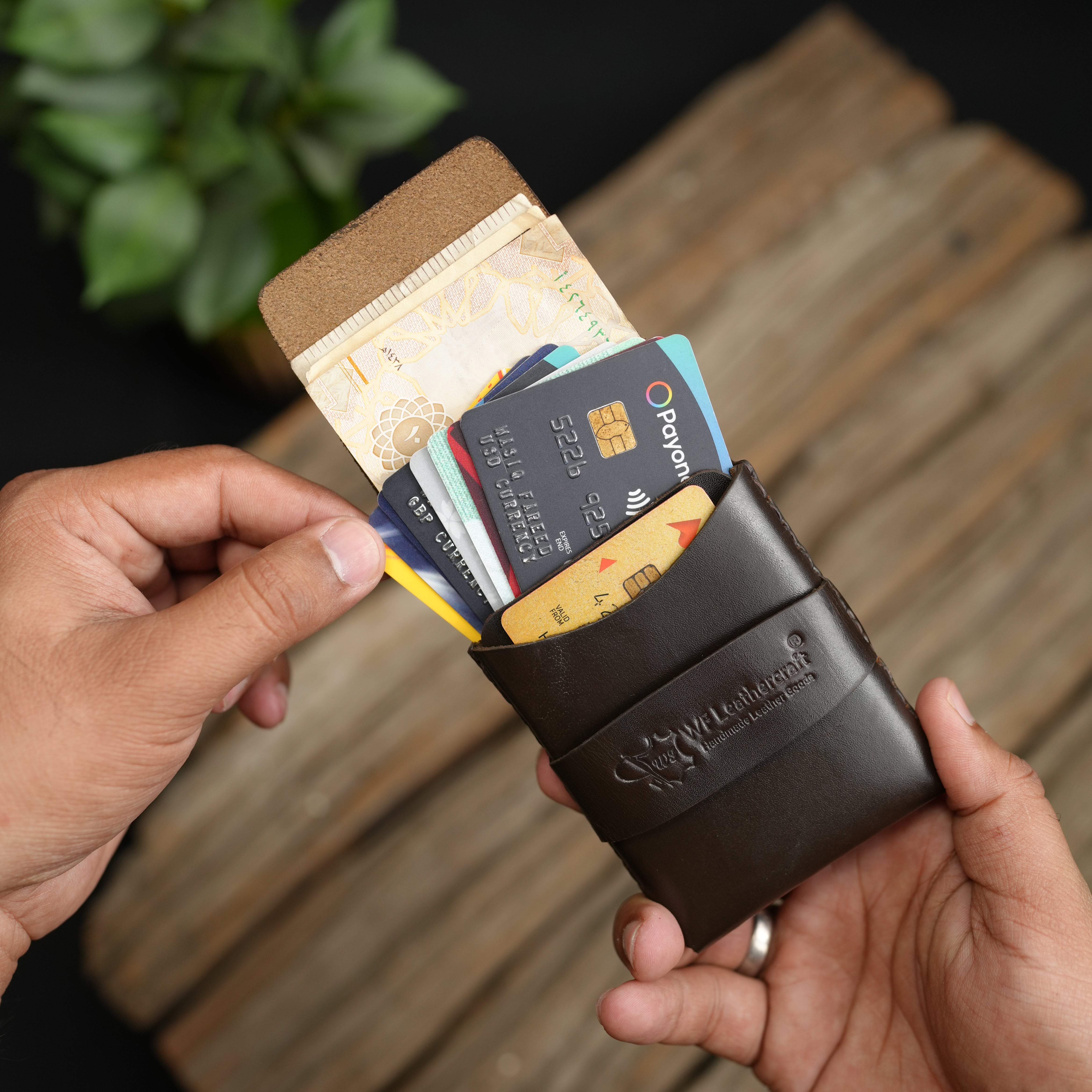 No. 101 All in one Card wallet chocolate brown color