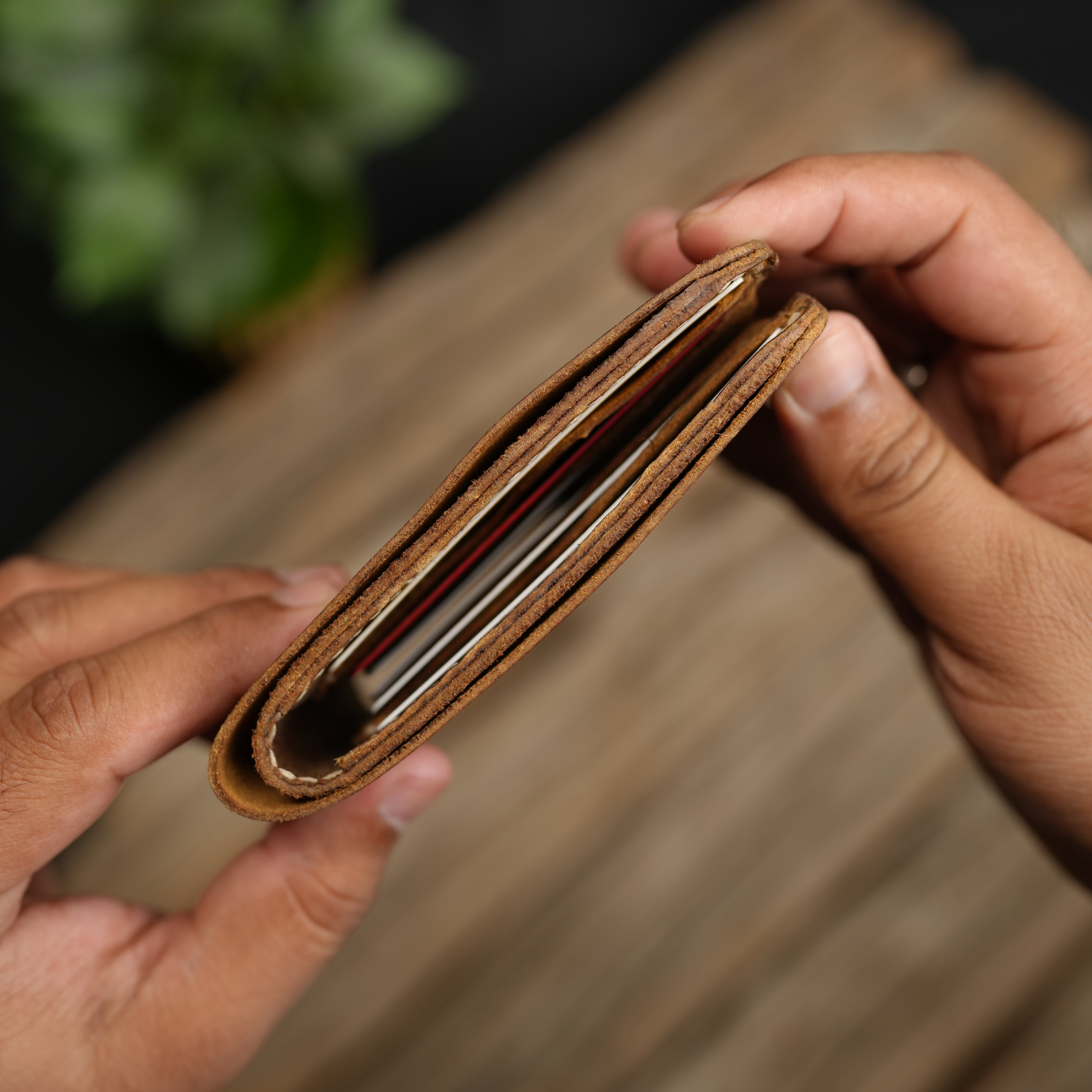 No.55 Pro Classic Bifold Wallet Leather wallet Light Brown Color