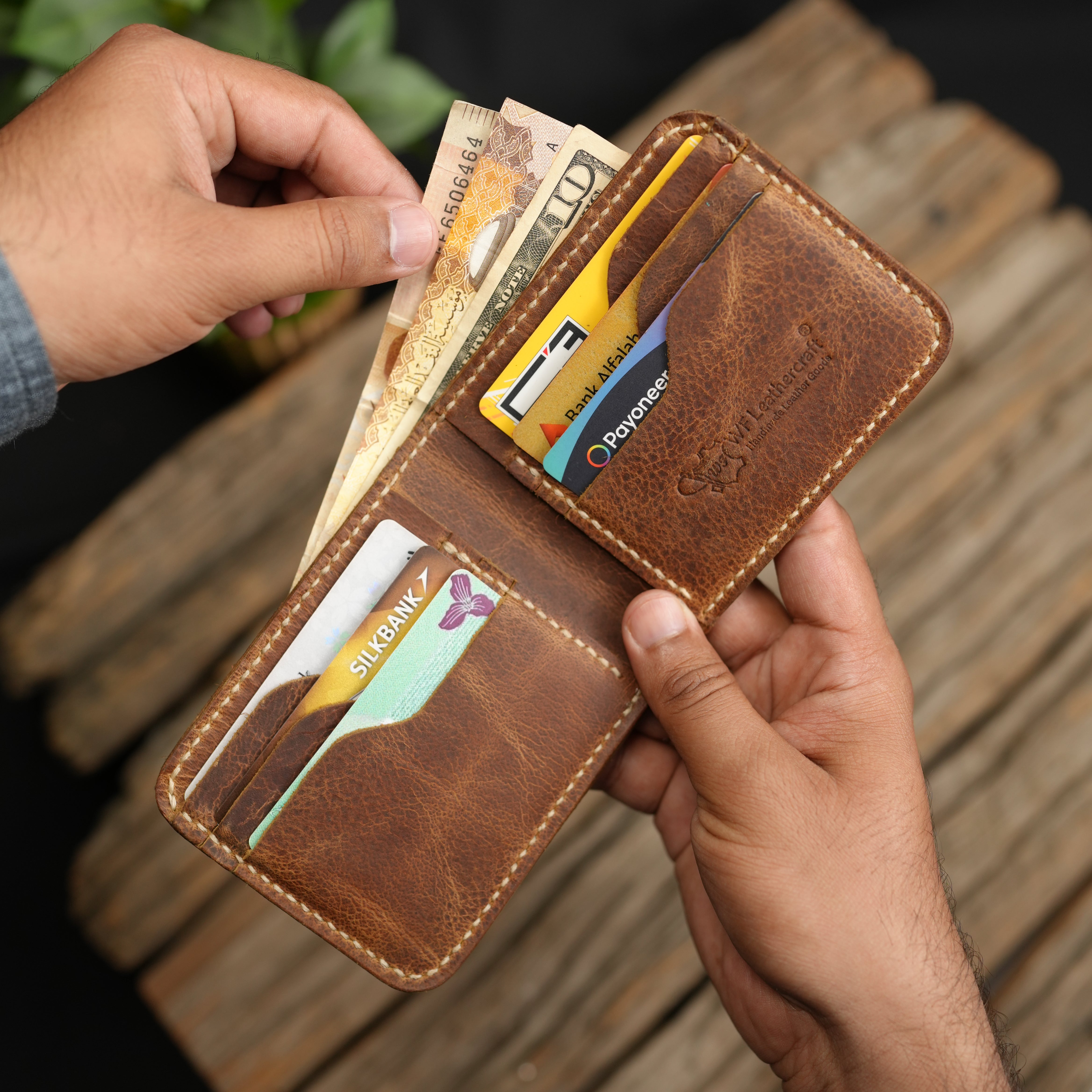 No.55 Pro Classic Bifold Wallet Leather wallet Light Brown Color