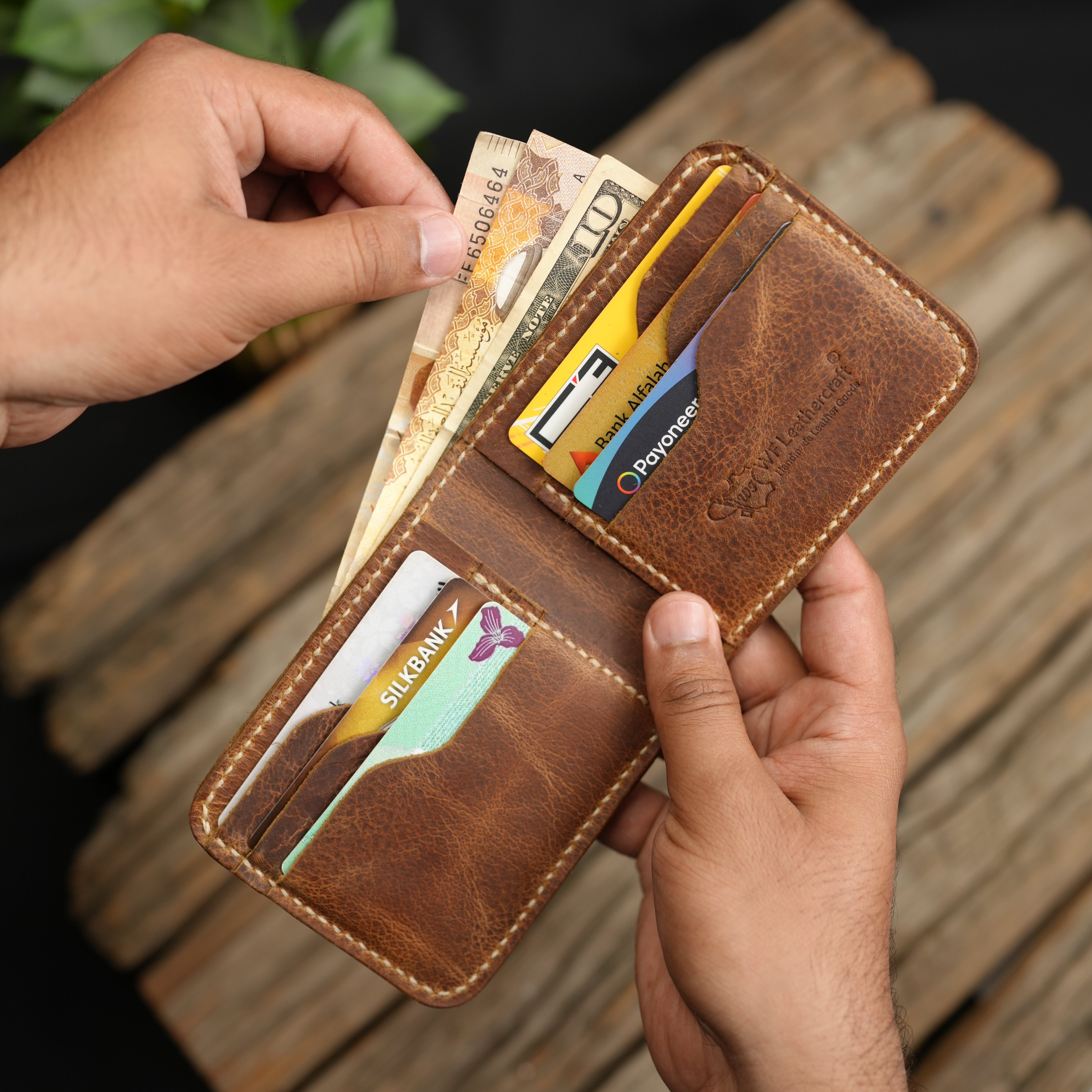 No.55 Pro Classic Bifold Wallet Leather wallet Light Brown Color