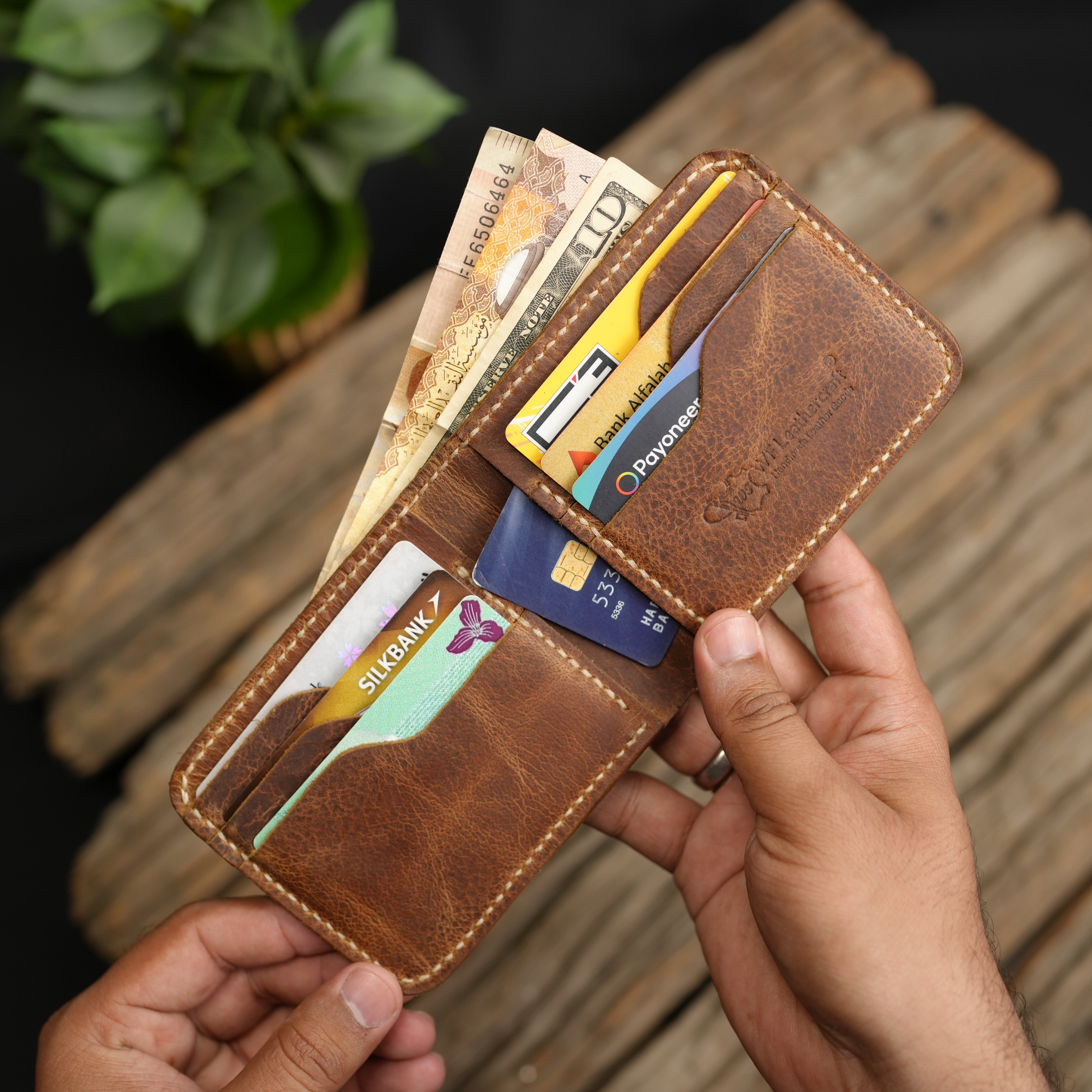 No.55 Pro Classic Bifold Wallet Leather wallet Light Brown Color