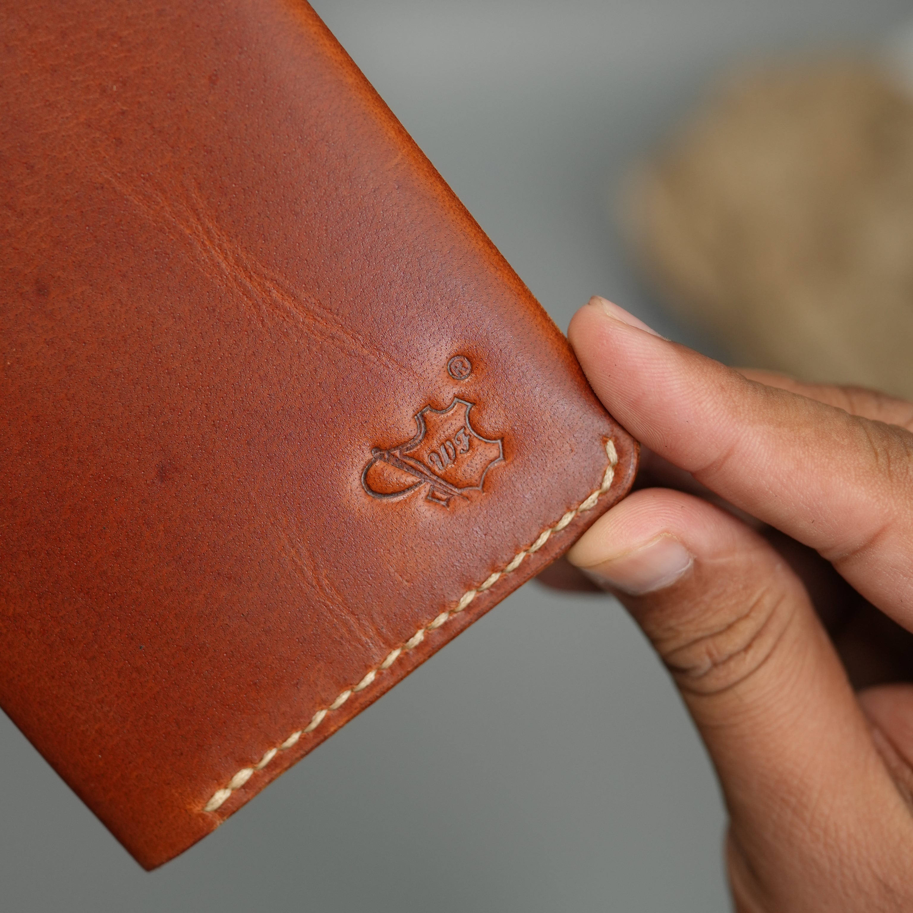 No. 111 Bifold Long leather wallet Brithish Tan Color